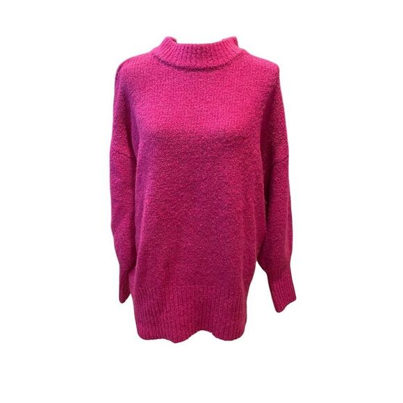 Nine West Sweaters - Nine West Women's 2XL Fuchsia Mock Neck Oversized Sweater Pullovers